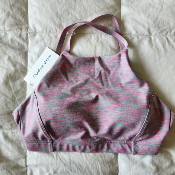Outdoor Voices Flow Strappy Bra in Watermelon Sugar Size Small NWT - Picture 2 of 7